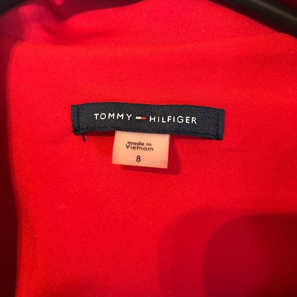 Tommy Hilfiger Red Zip-Front Midi Dress - Picture 3 of 6